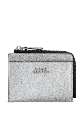 Marc Jacobs The Coated Glitter zip leather wallet - Silver