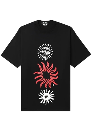 Black Comme Des Garçons graphic-print cotton T-shirt