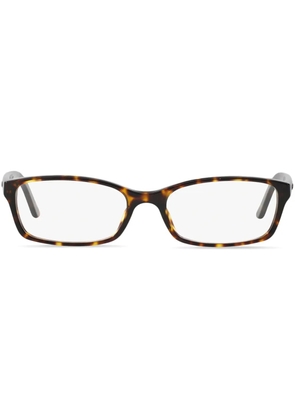 Burberry Eyewear logo-plaque rectangle-frame glasses - Brown