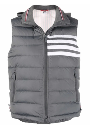 Thom Browne 4-Bar Stripe down-filled padded vest - Grey