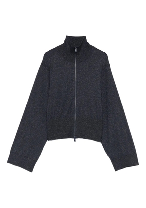Brunello Cucinelli lurex-detail zip-up blouse - Blue