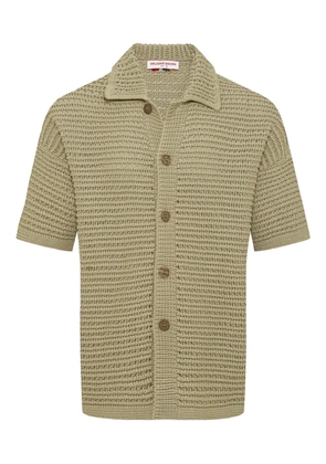 Orlebar Brown Thomas textured-knit short-sleeve shirt - Neutrals