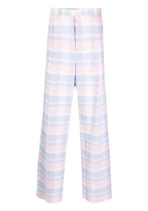 Thom Browne check cotton trousers - Pink