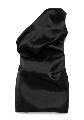 Marques'Almeida satin draped mini dress - Black