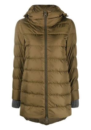 Herno hooded feather-down coat - Green