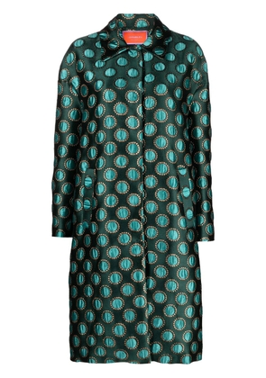 La DoubleJ Boxy polka-dot print coat - Green