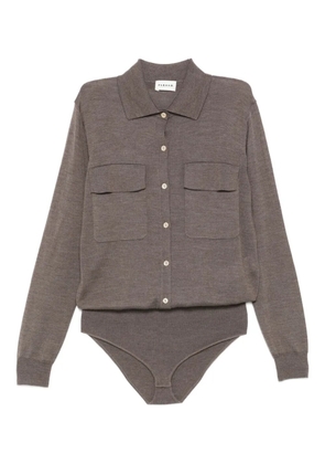 P.A.R.O.S.H. buttoned pocket bodysuit - Grey