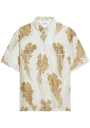 DRIES VAN NOTEN printed silk shirt - Yellow