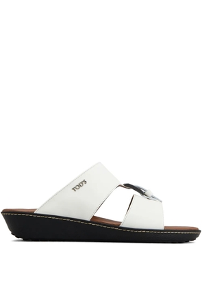 Tod's buckle-detail wedge sandals - White