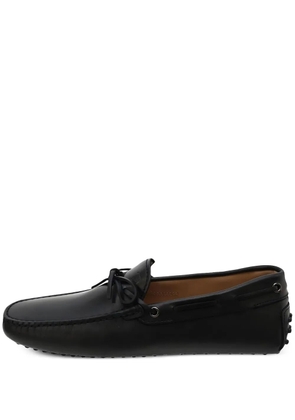 Tod's bow-fastening leather boat shoes - Black