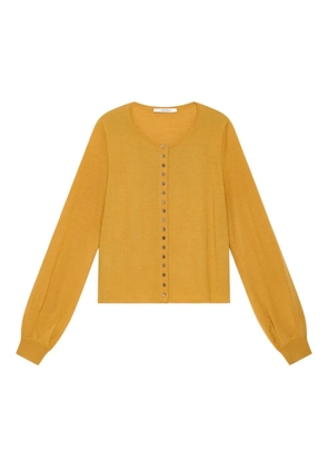 MALIPARMI button-detailed balloon-sleeve cardigan - Yellow