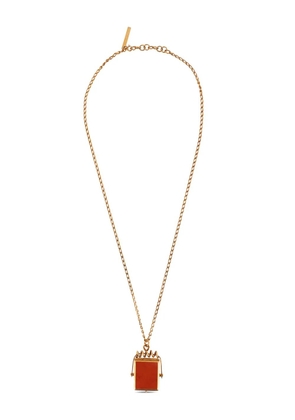 DRIES VAN NOTEN stone-pendant necklace - Red
