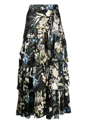 Bambah Gardenia ruffled midi skirt - Blue