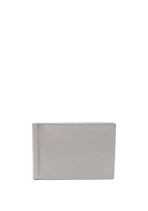 Thom Browne money clip leather wallet - Grey