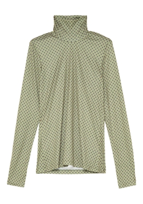 MALIPARMI geometric-print turtleneck T-shirt - Green