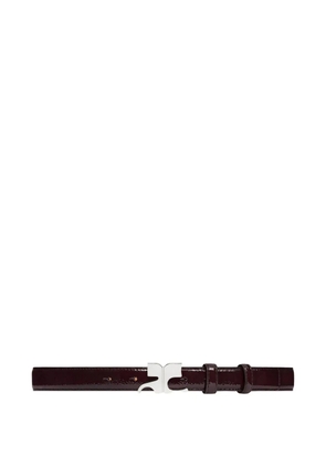Courrèges logo-buckled leather belt - Brown