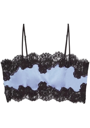 Fleur Du Mal lace-trim bandeau top - Blue