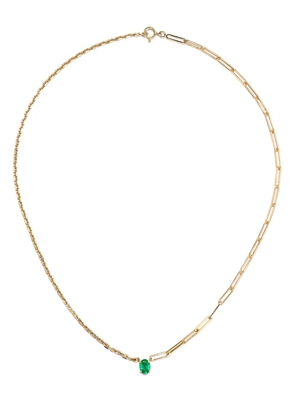 Yvonne Léon 18kt yellow gold emerald necklace
