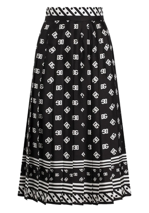 Dolce & Gabbana DNA monogram midi skirt - Black