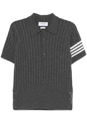 Thom Browne 4-Bar cashmere polo shirt - Grey
