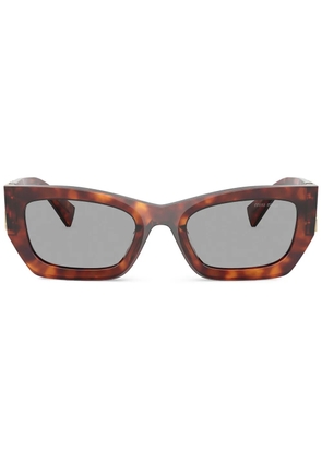 Miu Miu Eyewear tortoiseshell-effect rectangle sunglasses - Brown