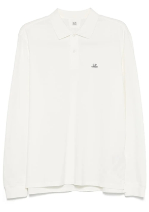 C.P. Company logo-patch polo shirt - White