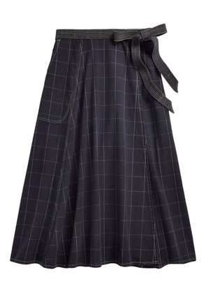 Ralph Lauren RRL checked wrap midi skirt - Blue