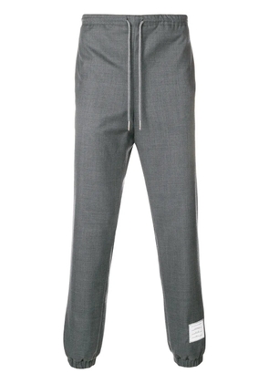 Thom Browne drawstring-waist wool track pants - Grey