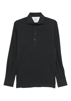 Brunello Cucinelli long-sleeve polo shirt - Grey