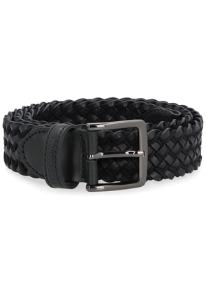 Paul & Shark interwoven-design leather belt - Black