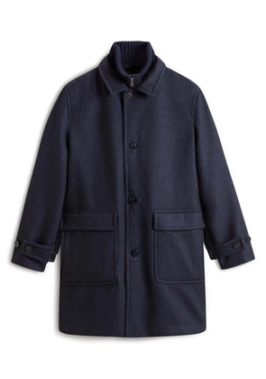 Woolrich herringbone wool coat - Blue