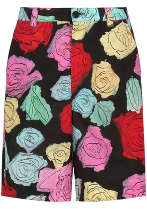 Marni floral-patterned tailored shorts - Black