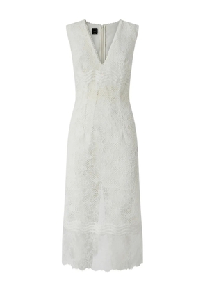 PINKO lace-overlay V-neck dress - White