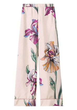 La DoubleJ floral-print trousers - Neutrals