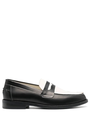 DUKE & DEXTER Esquire colour-block leather loafers - Black