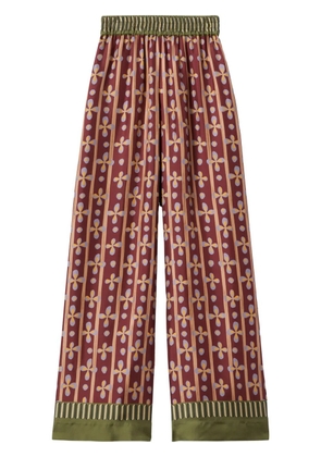La DoubleJ graphic-print palazzo pants - Red