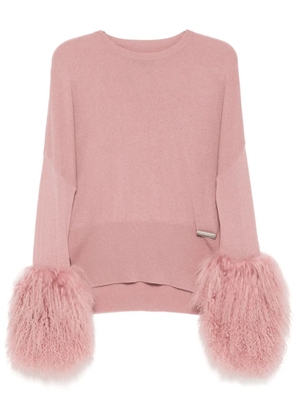 Izaak Azanei feather detailing sweater - Pink