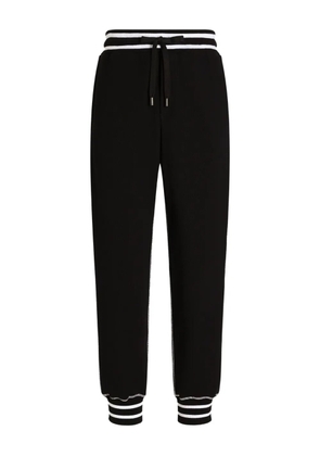 Dolce & Gabbana logo-embroidered side-striped track pants - Black