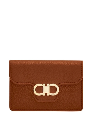 Ferragamo Gancini calfskin keyring wallet - Brown