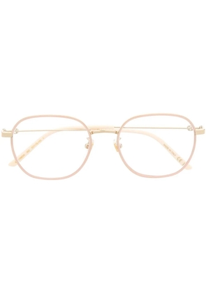 Gucci Eyewear square Interlocking G logo glasses - Gold