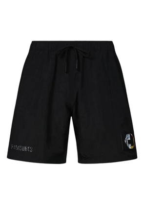 Pleasures Crush embroidered-patch hiking shorts - Black