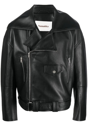 Nanushka zipped biker jacket - Black