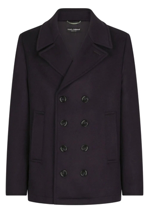 Dolce & Gabbana double-breasted cashmere peacoat - Blue