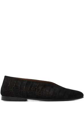 Marsèll Scivolo crocodile-effect ballet flats - Black