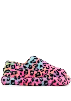Natasha Zinko leopard-pattern slides - Pink