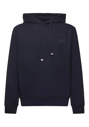 ETRO embroidered hoodie - Blue