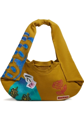 Marni floral-motif tote bag - Yellow