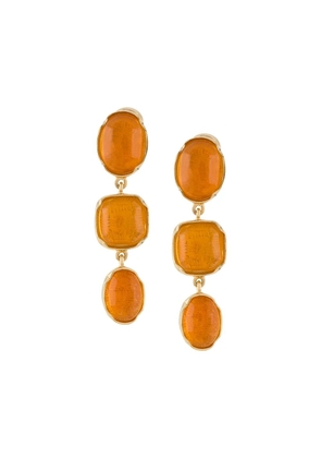 Goossens Three Cabochons clip earrings - Gold