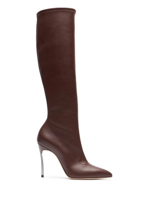 Casadei 100mm Blade boots - Brown