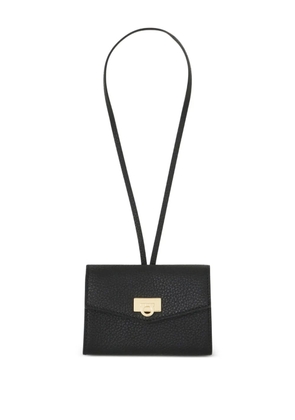 Ferragamo leather card holder charm - Black